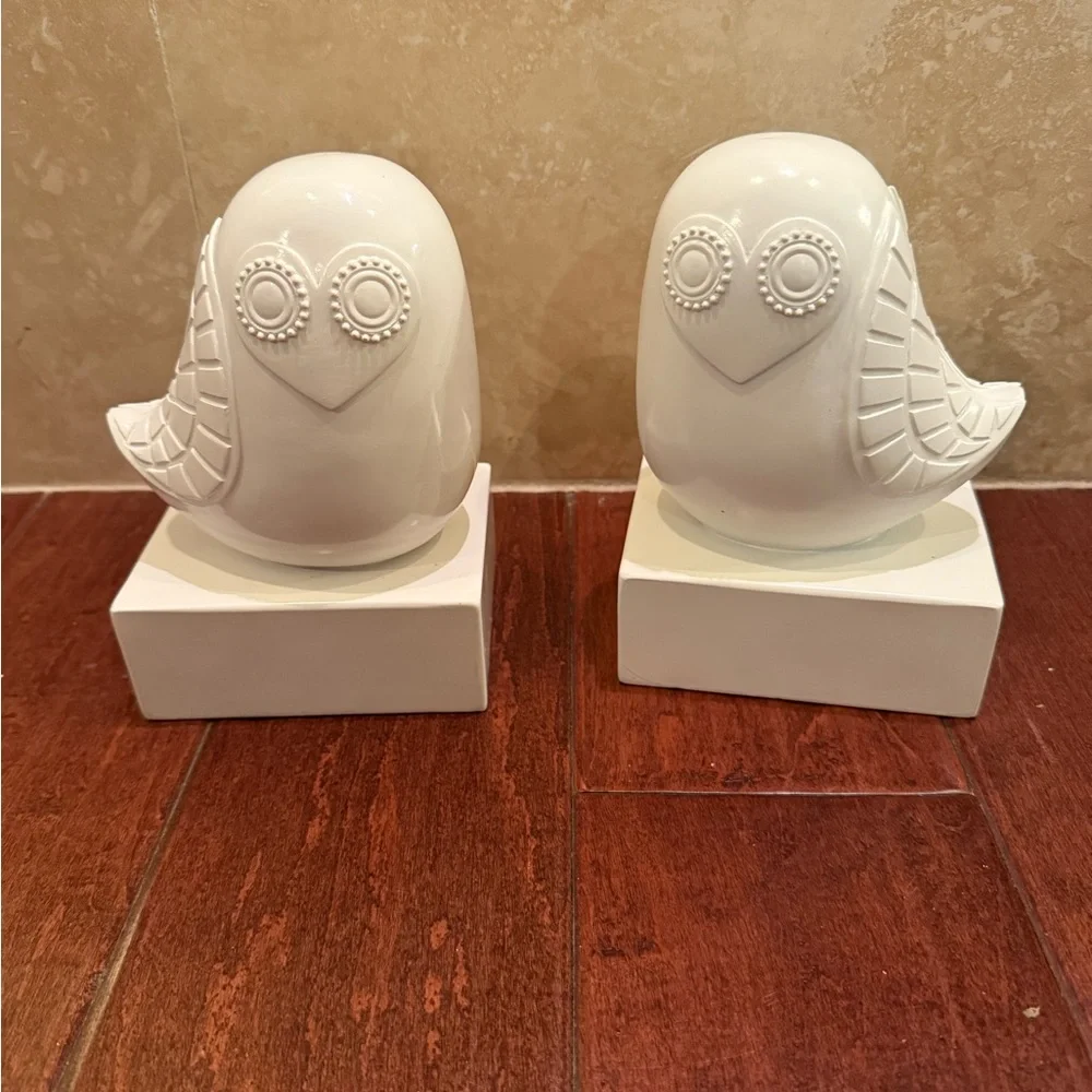 Happy Chic By Johnathan Adler White Owl Bookends